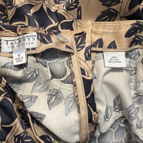 Talbots Collections Gray/Tan skirt, size 10 (52% Silk, 48% Cotton) - Picture 3 of 3